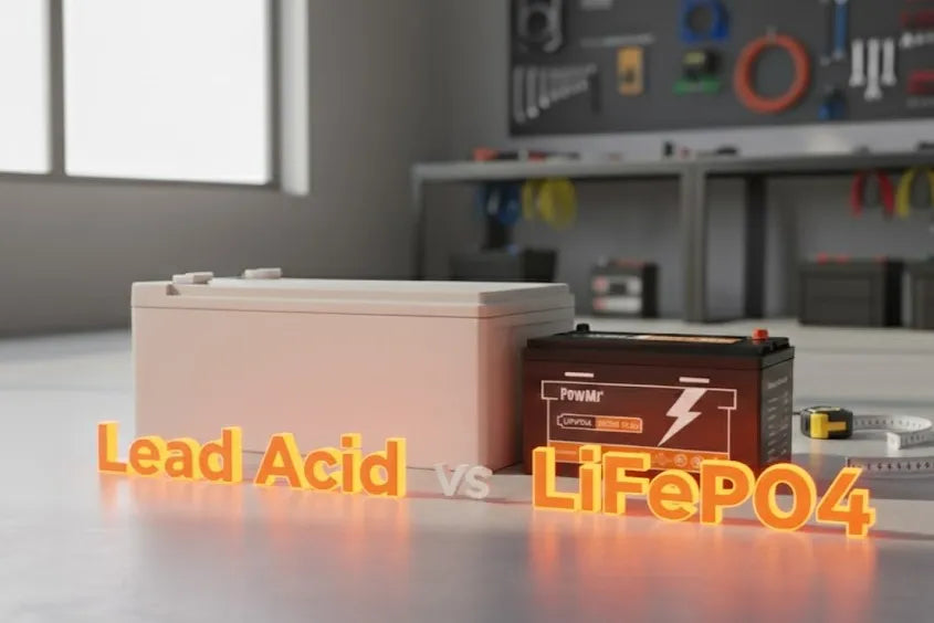 Compare Lead acid and LiFePO4 battery