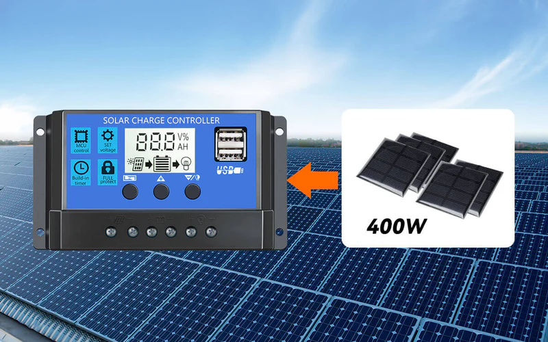 what size charge controller for 400w solar panel